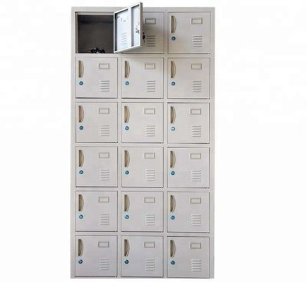 Multifunctiona 18 Doors Electrostatic Fireproof Metal Lockers