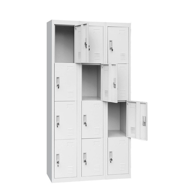 Factory Wardrobe Kids Clothing Lockers Steel Cabinet With 12 Doors