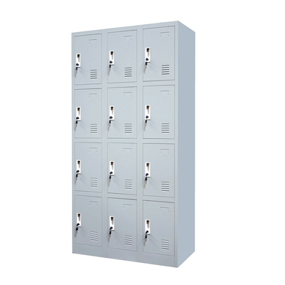 Factory Wardrobe Kids Clothing Lockers Steel Cabinet With 12 Doors