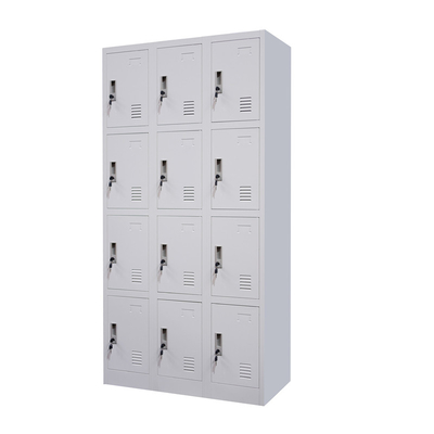 Factory Wardrobe Kids Clothing Lockers Steel Cabinet With 12 Doors