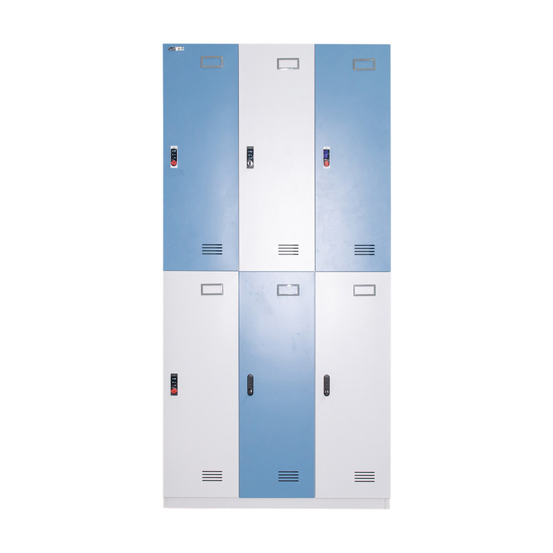 Bedroom Mirror 6 Door Metal Lockers For Employees 0.7mm Thickness